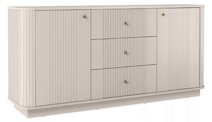 Komoda se šuplíky Vesper 160 cm - kašmír / zlaté úchytky