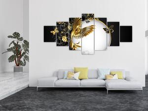 Obraz - Koule se zlatými motivy (210x100 cm)