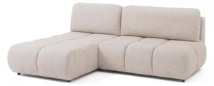 Rohová sedačka rozkládací Lerio levý roh - světle béžová pletenina Blur 02