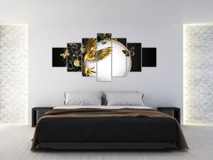 Obraz - Koule se zlatými motivy (210x100 cm)