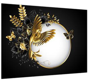 Obraz - Koule se zlatými motivy (70x50 cm)