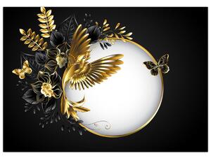 Obraz - Koule se zlatými motivy (70x50 cm)