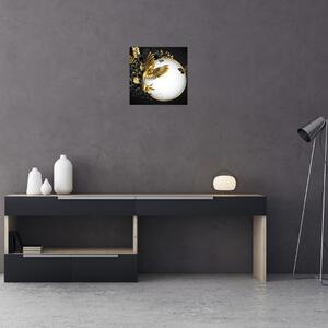 Obraz - Koule se zlatými motivy (30x30 cm)