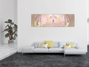 Obraz - Cesta do růžového království (170x50 cm)