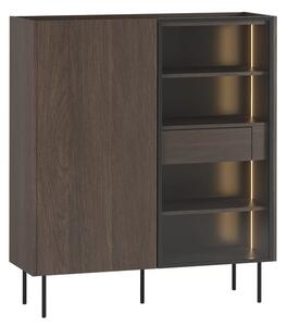 Vitrína se zásuvkami Dunari 120 cm dvoudveřová - dub dunin