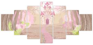 Obraz - Cesta do růžového království (210x100 cm)