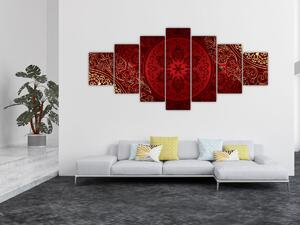 Obraz - Zlaté mandaly (210x100 cm)