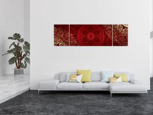 Obraz - Zlaté mandaly (170x50 cm)
