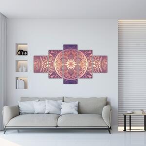 Obraz - Mandala na fialovém gradientu (125x70 cm)