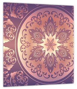 Obraz - Mandala na fialovém gradientu (30x30 cm)