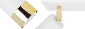 Stropní svítidlo HUGO, 4x bílé/zlaté kovové stínítko, (možnost polohování)