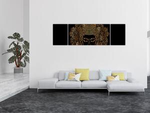 Obraz zlatého Buddhy (170x50 cm)