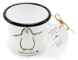 Smaltovaný hrnek Zamilovaný tučňák, 0,33 l