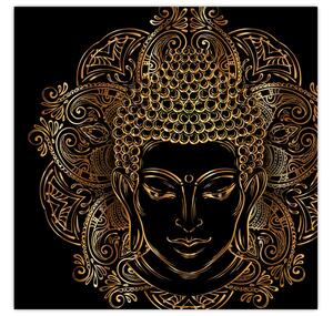Obraz zlatého Buddhy (30x30 cm)