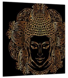 Obraz zlatého Buddhy (30x30 cm)