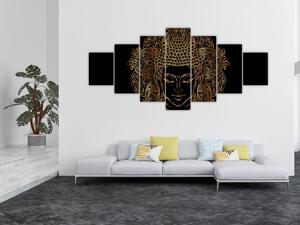 Obraz zlatého Buddhy (210x100 cm)