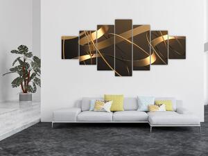 Obraz - Bronzové stuhy (210x100 cm)