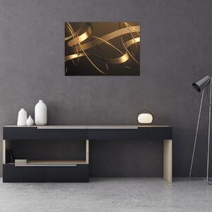 Obraz - Bronzové stuhy (70x50 cm)