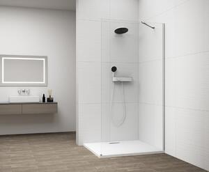 Polysan, ESCA CHROME jednodílná sprchová zástěna pro instalaci ke zdi, čiré sklo, 900 mm, ES1090-01