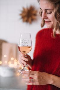 Sklenice na víno Nasávám vánoční atmosféru