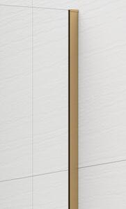 Polysan, ESCA GOLD MATT jednodílná sprchová zástěna pro instalaci ke stěně, sklo Marron, 700 mm, ES1570-04