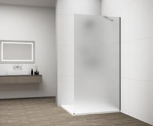 Polysan ESCA CHROME jednodílná sprchová zástěna k instalaci ke stěně, matné sklo, 700 mm