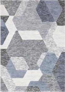 Moderní kusový koberec Ragolle Argentum 63586 6656 Geometrický modrý šedý Rozměr: 160x230 cm