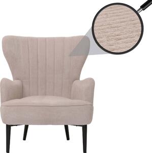 Lounge chair HWC-K37, koktejlové křeslo s uima alounná idle retro vintage látka manestr (290g/m²) Oeko-Tex béová