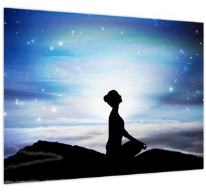 Obraz meditující ženy (70x50 cm)