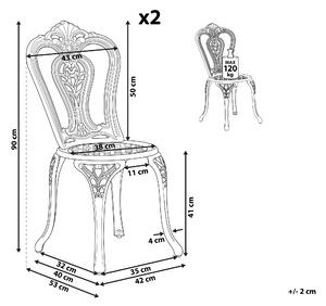 Set 2 ks. zahradních židlí BOMELLE (hnědá). 1026947