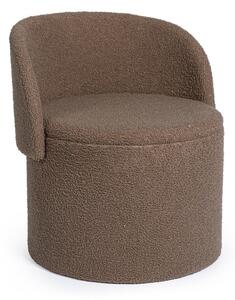 Taupe taburet z textilie bouclé Anthea – Yes Everyday
