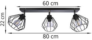 Stropní svítidlo NUVOLA, 3x drátěné stínítko (výběr ze 3 barev), (možnost polohování)