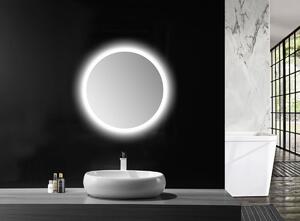 Zrcadlo s LED osvětlením Silver Space, ø 60 cm