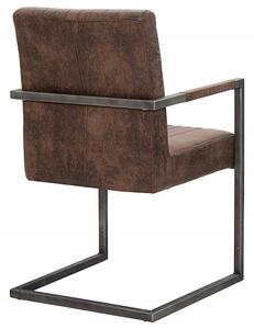 Židle BIG ASTON S PODRUČKAMI vintage hnědá mikrovlákno Nábytek | Jídelní prostory | Jídelní židle | Konzolové