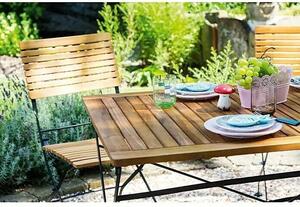 Sunfun Moni Zahradní stůl sklopný, 125 × 75 × 75 cm, dřevo z akácie, ocel