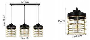 Závěsné svítidlo RASTI, 3x drátěné stínítko (výběr ze 2 barev), G