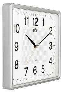 Hranaté plastové hodiny bílé MPM E01.2929