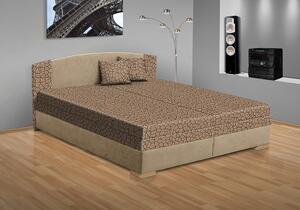 Manželská postel s úložným prostorem Lora 200x180 Barva: béžová/Mega 20 hnědá