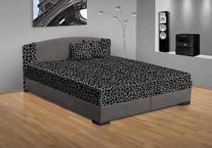 Manželská postel s úložným prostorem Lora 160x200 Barva: béžová/Mega 20 hnědá
