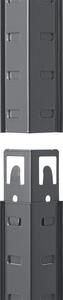 Rohový regál - 160x75x40-75 cm šedý