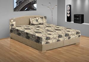Manželská postel s úložným prostorem Lora 160x200 Barva: béžová/53675-6-1044