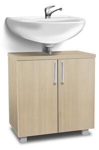 Koupelnová skříňka pod umyvadlo K7 barva skříňky: dub sonoma tmavá, barva dvířek: bílá lamino