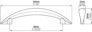 Siro ONTARIO nikl jemně broušený 96 mm