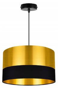 Závěsné svítidlo GOLDEN, 1x zlaté textilní stínítko (výběr ze 2 barev), (výběr ze 2 barev konstrukce), (fi 35cm)