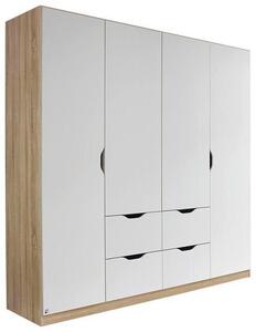 ŠATNÍ SKŘÍŇ S OTOČNÝMI DVEŘMI, bílá, Sonoma dub, 181/197/54 cm MID.YOU - Šatní skříně, Online Only