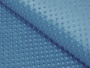 Biante Dětský povlak na polštář Minky 3D puntíky MKP-044 Kovově modrý 30 x 50 cm
