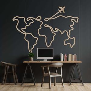 Dřevěná mapa na zeď | LOTAPO 4543 HDF0496