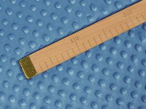 Biante Dětský povlak na polštář Minky 3D puntíky MKP-044 Kovově modrý 40 x 40 cm