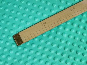 Biante Dětský povlak na polštář Minky 3D puntíky MKP-047 Tyrkysově zelený 40 x 40 cm