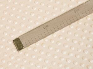 Biante Dětský povlak na polštář Minky 3D puntíky MKP-045 Béžový 30 x 50 cm